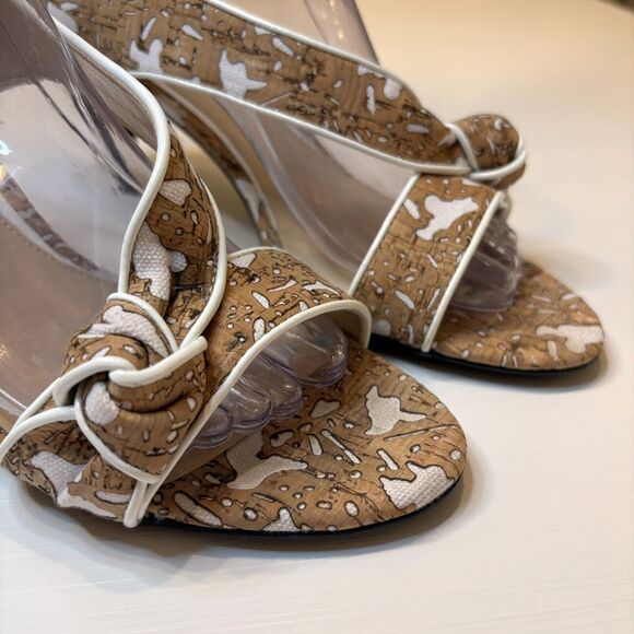 Gorgeous J. Reneé Women's Jaynnie Cork-White Floral Lace Heels US Size 9.5 M - Picture 6 of 11